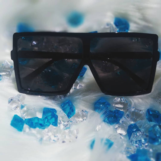 Black oversized square sunglasses