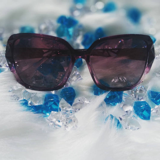 Purple oversized sunglasses
